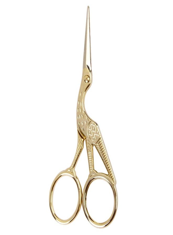 KANABEE Imported Retro Gold Plated Crane Sewing Tailoring Scissors 11.5cm - Image 1